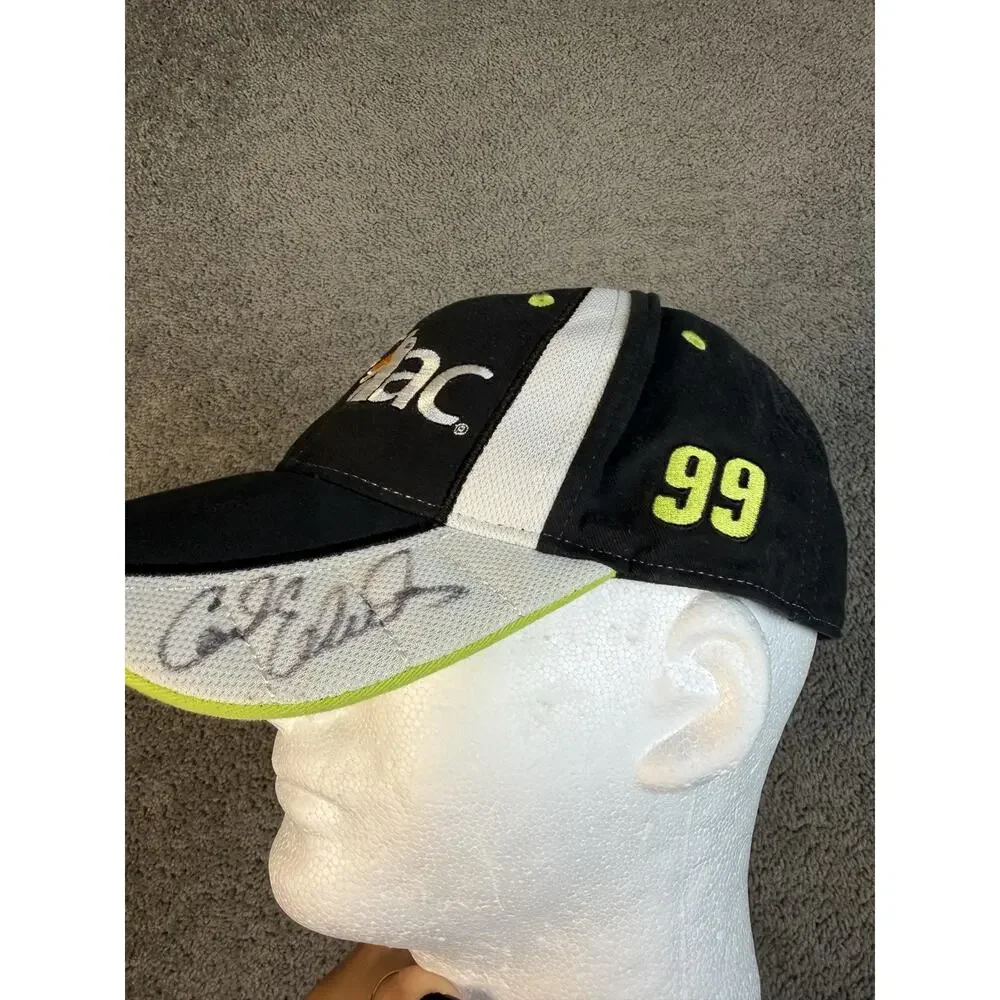 Carl Edwards Hat Cap Strap Back Mens One Size Black NASCAR Racing Chase